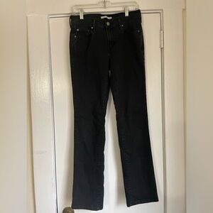 Levi’s 505 black straight jeans size 6‎